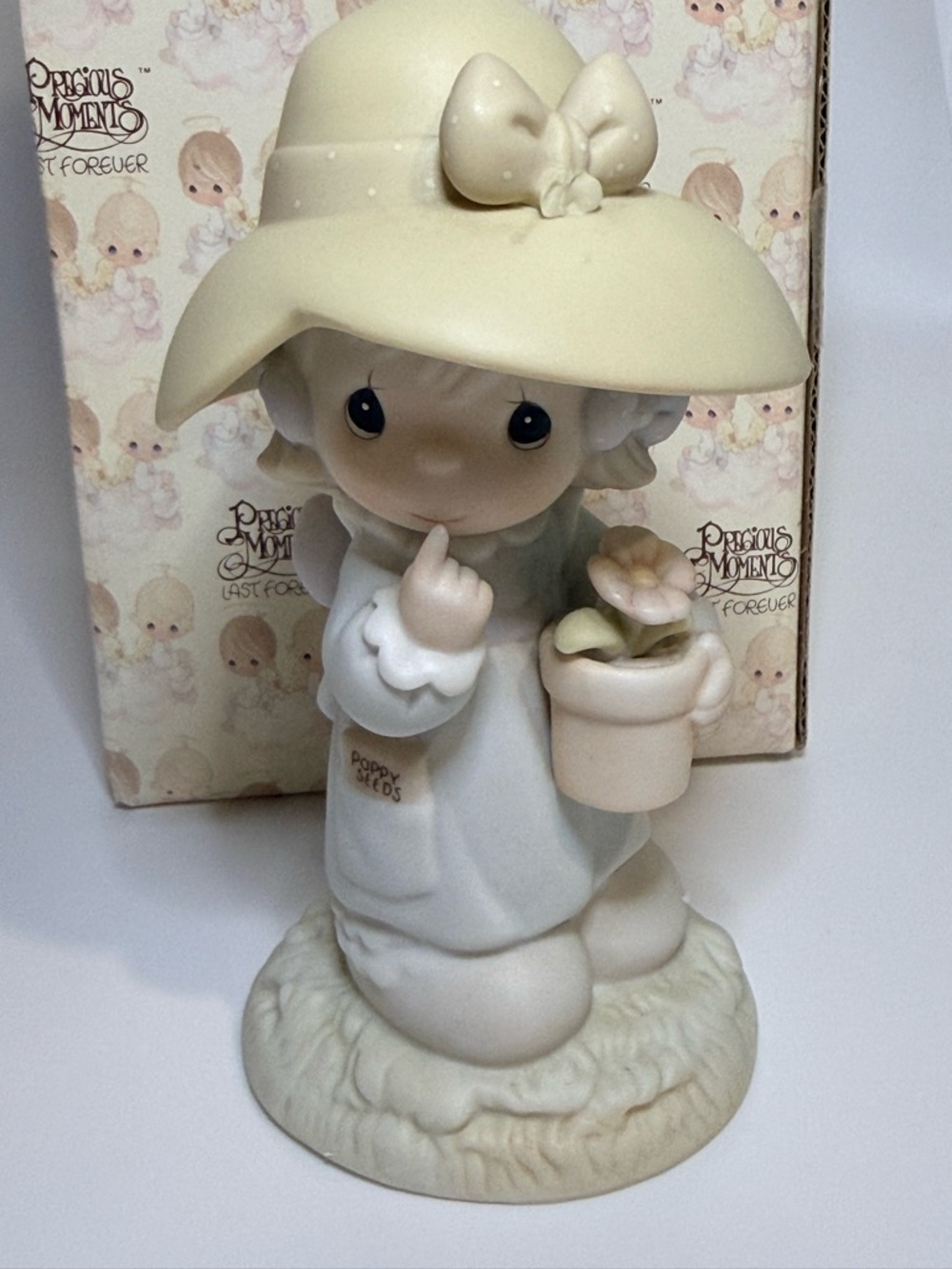 Vintage Precious Moments “Happy Birthday Poppy” 1987 Figurine w/ Box